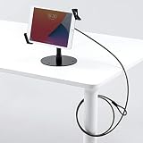 サンワダイレクト iPad タブレット セキュリティスタンド セキュリティワイヤー付 1.8m 7～13インチ 【ケース付きタブレット対応】 角度調整 200-SL078