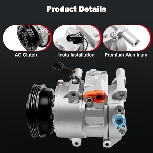 Image of cciyu Air Conditioning Compressor Compatible for Kia Rio Rio5 1.6L