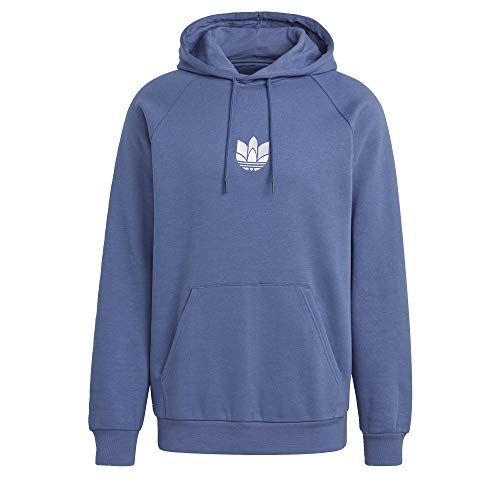 Image of adidas LOUNGEWEAR Adicolor 3D Trefoil Graphic Hoodie Men's, Blue, Size S