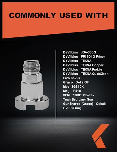 Image of KREFINISH Paint System Spray Gun Cup Adapter - HVLP Spray Guns for Master Paint System MPS Spray Gun Cup Liners & Lids