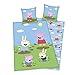 Alpes Blanc Housse de Couette 140x200 Peppa Pig
