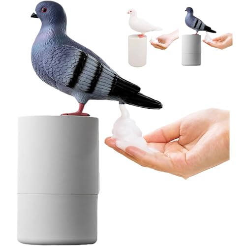 2026 New Bird Poop Soap Dispenser Bird of Peace Foam Soap Dispenser Touchless Automatic Foaming Soap Dispenser Foaming Soap Pump for Kitchen Bathroom (Black)