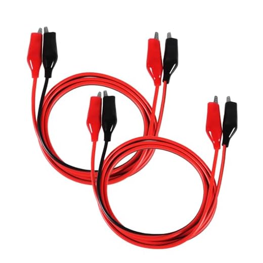 2 Groups Alligator Clips Electrical 1M Insulated Test Leads with Alligator Clips Stamping Double-Ended Jumper Wires for Electrical Testing Circuit Connection Experiment (Red & Black)