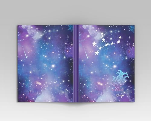 Image of AccuPrints A5 Premium Soft Bound Notebook Size 5.8 * 8.25 inches Diary for Girls and Women (144 Ruled Pages with planner, 80 GSM) (Virgo zodiac signs)