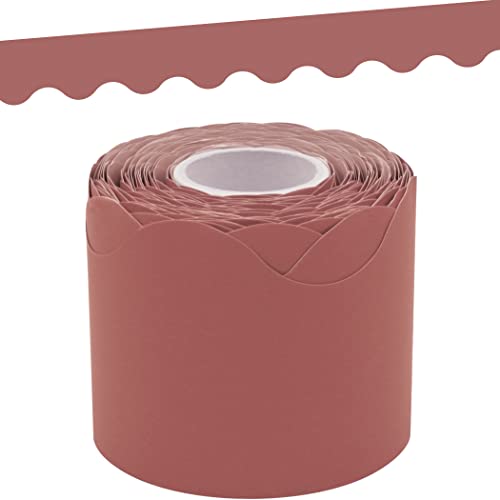 Bordure roulée festonnée rose foncé 15,2m longue durée pour tableau