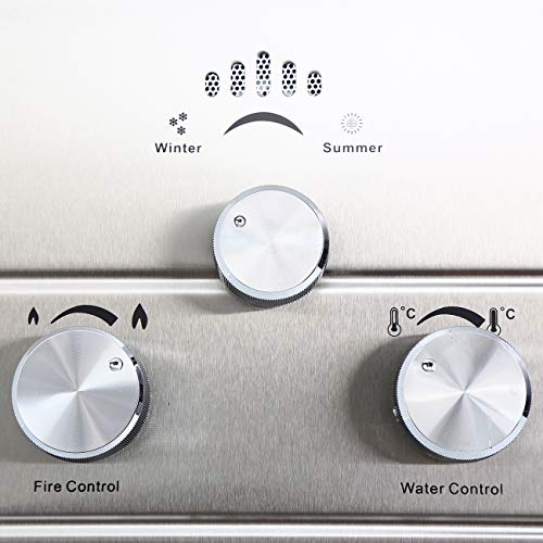 Ridgeyard Propane LPG Gas Tankless Water Heater Instant Hot Water Boiler with Shower Head (8L)