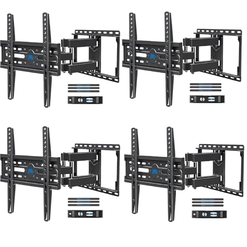 Image of 4PCS TV Wall Mount for 32-65 Inch TVs, TV Bracket with Swivel and Tilt, Full Motion Mount with Articulating Dual Arms, Fits 16inch Studs, Max VESA 400X400 mm, 99lbs, MD2380