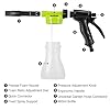 Trintion Wash Foam Cannon 900ml Snow Foam Gun Bottle Sprayer Adjustable Car Cleaning Spray Tool Hose Pipe Sprayer for Car Home Garden Wash (Green)