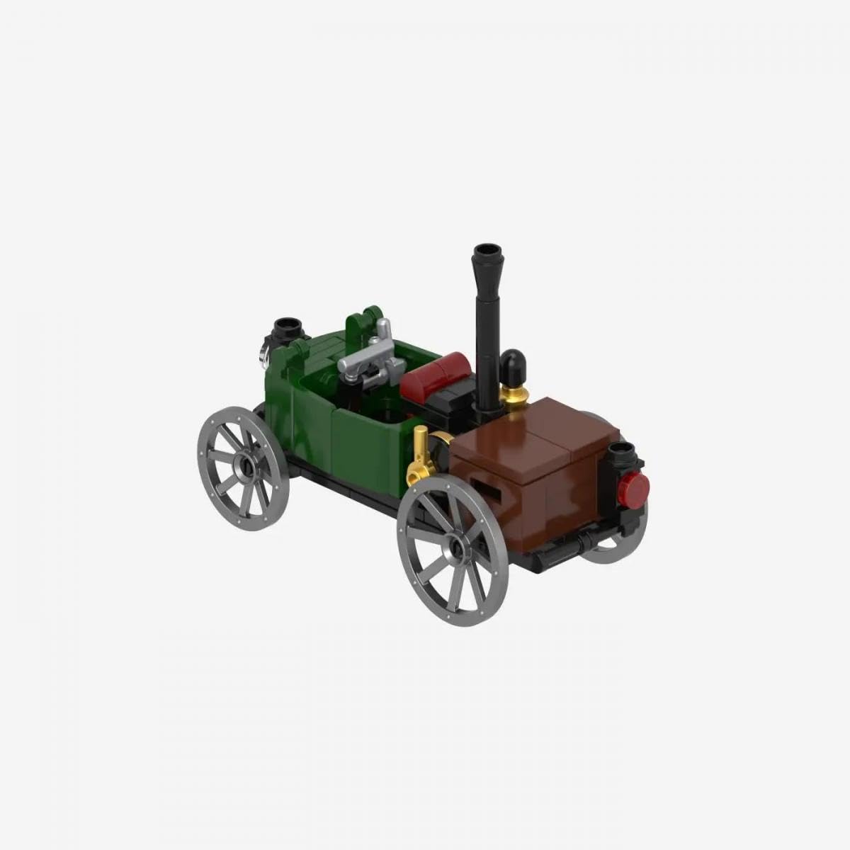 BlueBrixx Steampunk Motorwagen und Flugmaschinen, 1199 Klemmbausteine | Mehrere Modelle im Set, drehbarer Rotor, Ballonfluggerät, Messingoptik, 485 x 400 x 185 mm, ab 10 Jahren, 108935