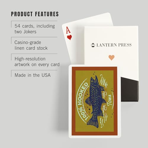 Baraja de Poker Iowa Lake Life 52 Cartas Tamaño Poker miniatura 3