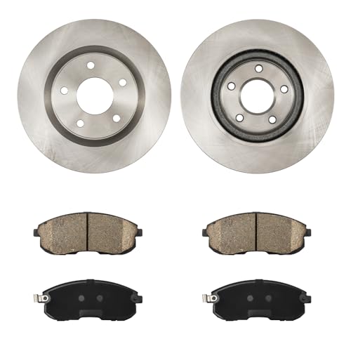 PHILTOP 31464+D815 Front Disc Brake Rotor and Ceramic Brake Pad Set Kit For Altima 2007 2008 2009 2010 2011 2012 2013, brake pads and rotors kit, 6pcs by PHILTOP - Image 2