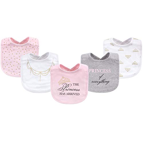 Image of Little Treasure Unisex Baby Cotton Bibs, Princess, One Size