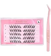 FindLove Fox Eye Reusable DIY Self Adhesive Cluster Eyelash Lash Kit Pre Bonded Press On Stick On...