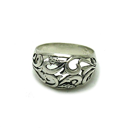 Bague florale en argent massif 925 femme bague de fiançailles Empress R001486