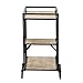 ZGHQHCDRH 32.3x15.7x26.8 Modern Metal Wood Bar Cart with Wheels Industrial Decor