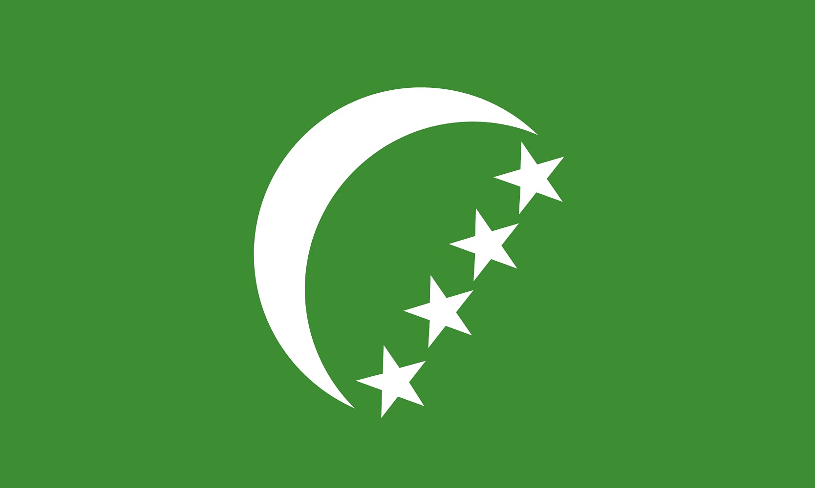 Drapeau XL Comoros 1978-1992 pour commémoration historique format paysage
