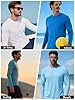 GOLDPKF Long Sleeve T Shirt Mens Running Top Hiking Summer Lightweight Shirts UV Protection Tops UPF 50+ T Shirt White M #5