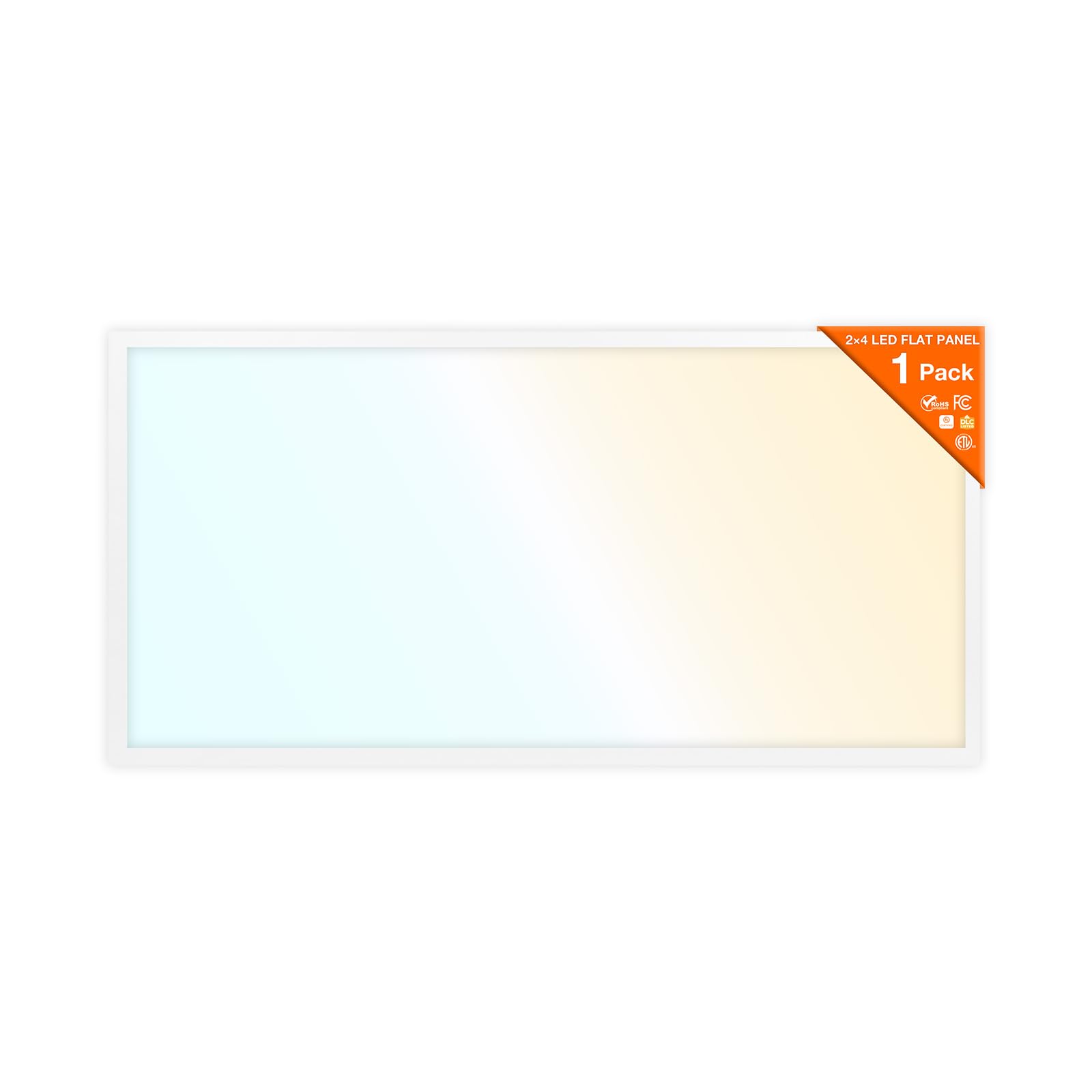 Photo 1 of **DENTED BACKING**LEDVANCE 2x4 LED Flat Panel Light, Ceiling Light Fixture, 30W/35W/45W, Selectable Color 3500K/4000K/5000K, 3300/3850/5000 LMS, Dimmable LED Lights for Office, Classroom, Garage - 1 Pack (62699)