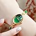 SOLLEN Womens Watches for Small Wrists,Gemstone-Inlaid Watches for Women​,Green Dial Fashion Women's Watch Birthday Gift Accessories
