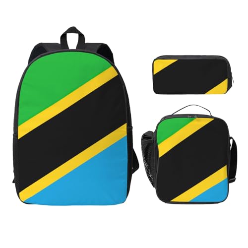 Sac à dos Tanzanie EdWal noir au motif imprimé dynamique et moderne