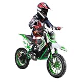 Kids Electric Dirt Bike, 36V 350W Electric Dirt Bikes for Kids 10-14, 10 Inch Off Road Tires, 3 Gear Speed Electric Dirtbike, Battery Powered Mini Motorcycle with 45 Mins Runtime (Green 709e)
