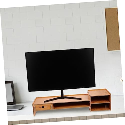 NUOBESTY Bilgisayar yükseltme iskeleti, monitör yükseltici, çok fonksiyonlu depo rafı, bilgisayar düzenleyici için, çeşitli depolama olanakları, ofis ve öğrenciler için uygundur - Görsel 3