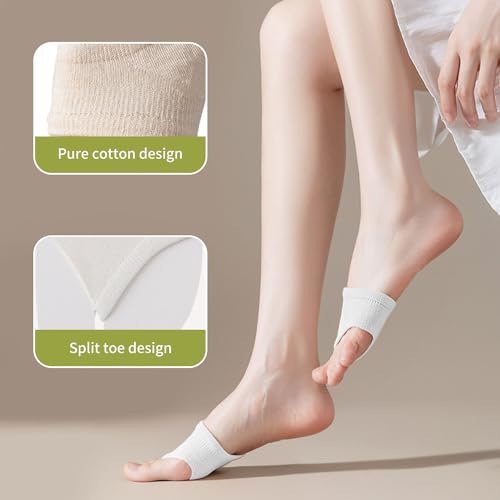 Image of SooGree 6 Pairs Toe Topper Socks Women Invisible Socks Toe Cover Liner Half Socks Seamless Non-Slip Toe Half Socks