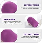2Pcs Oreillers à microbilles, 12x6 Roll Microbead Oreiller Soft Bolster Cylindrical Oreil Cou Bras Dos Support Roll Coussin Oreils Sac de haricot Dormant Voiture Voyage