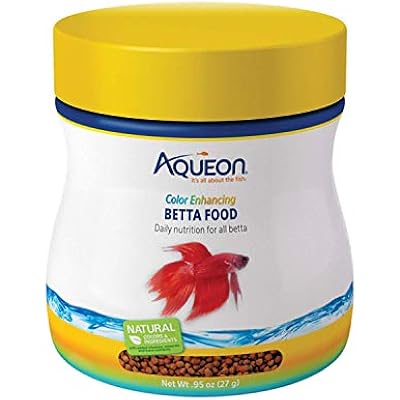 Aqueon 3 Pack of Color Enhancing Betta Food Pellets, 0.95 Ounces Per Container