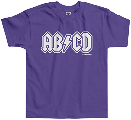 Threadrock Little Girls' ABCD Toddler T-Shirt 2T Purple