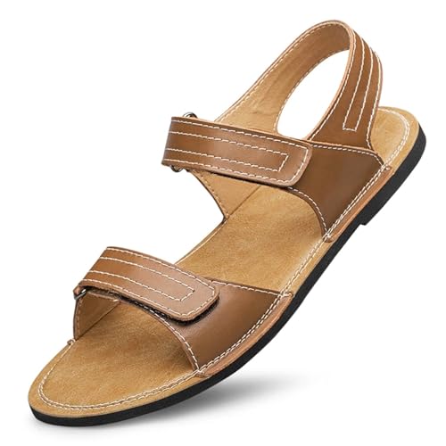 Sandale homme en cuir chaussures ouvertes d'été légères