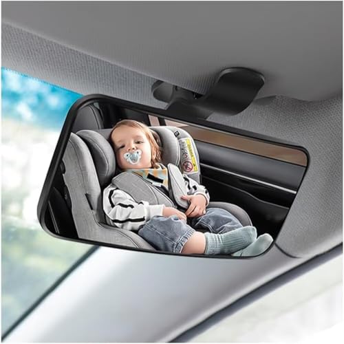 車内用バックシートミラー に適用 トヨタ ハイエースコミューター 2004年8月?現行 調整可能な吸盤付き&クリップ式ミラー、360°回転可能、飛散防止仕様