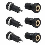 SEASJHBAY 6 Stück 3,5 mm Klinkenstecker Stereo Audio-Video-Buchse mit Lötanschluss, 3.5mm Stereo Klinkenbuchse mit Befestigungsmutter für Kopfhörer Lautsprecher DIY Audio Reparatur