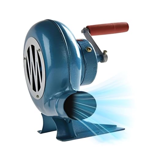 Briquets À Charbon Forge BBQ - Ventilateur Manuel De Ventilateur De Pop-corn Iron Gear, Souffleur De Barbecue Manuel Avec Outil À Manivelle, Souffleur De Feu Allume-feu Excitateur De Flamme(120W)