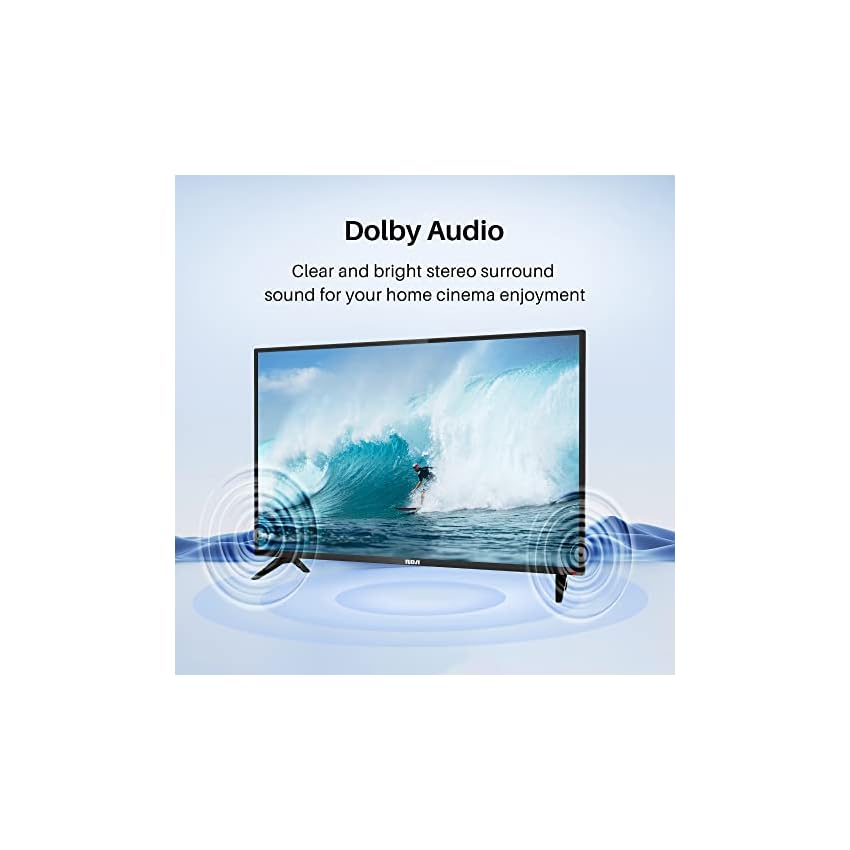 rca 40 pouces télévision ( 101 cm) led full hd triple tuner (dvb t/t2/c/s/s2) dolby audio hdmi usb connecter fire tv apple tv moniteur pour ps5 xbox modèle hôtel salon salle de réunion hôtel noir