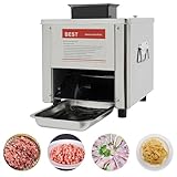 850W Electric Meat Cutter Machine 10mm 330 lbs/h Commercial Meat Cutting Machine Stainless Steel Meat Slicer for Slicing, Dicing, and Shredding...