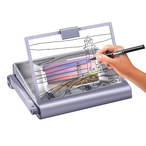 Cra-Z-Art Timeless Creations 2-in-1 Visual Art Designer, Tracing Desk, Light Box Drawing Set with Phone Holder to Record and Post Drawing Videos, Great for Ages 8 and up by Cra-Z-Art - Image 5