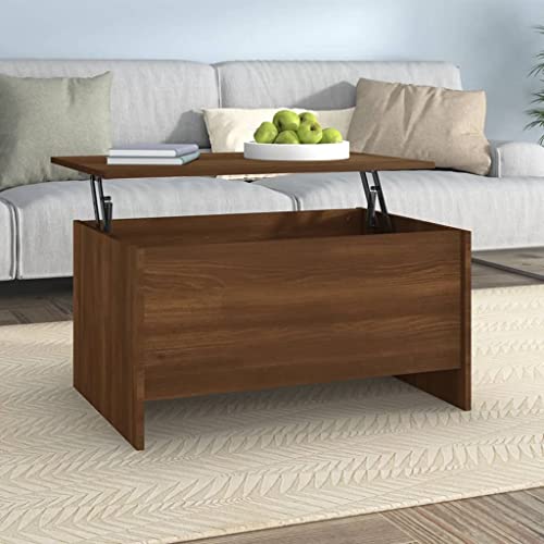 Table basse relevable bureau et repas pour un espace canapé confortable