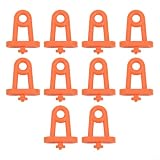 10 ganchos para quadro de pegboard laranja ABS cabides de ferramentas de plástico para organização de garagem, montagem na parede, sistema de rack de armazenamento, placa de furo de 1/10.2 cm (F)