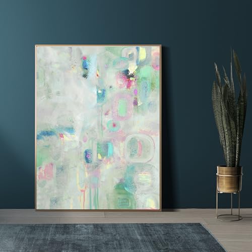 Tableau abstrait vert menthe pour illuminer une chambre trop sombre