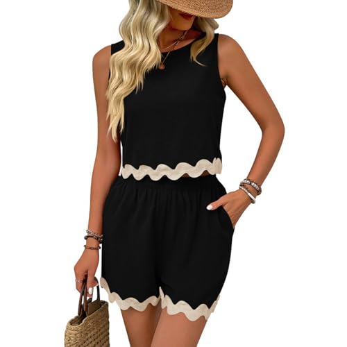 Ensemble deux pièces femme ensemble décontracté haut court et short