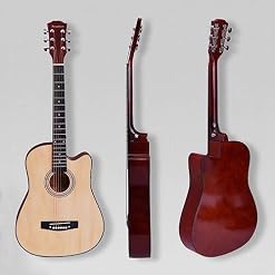 Rosefinch Guitare acoustique 3/4 Cordes en acier 96,5 cm Folk Cutaway Guitare en bois pour débutants adultes et enfants débutants Kit de guitare avec sac d’accordeur, capodastre, enrouleur de cordes - Les Beatles, Paul McCartney, John Lennon, RIngo Starr, George Harrison Rosefinch Guitare acoustique 3/4 Cordes en acier 96,5 cm Folk Cutaway Guitare en bois pour débutants adultes et enfants débutants Kit de guitare avec sac d'accordeur, capodastre, enrouleur de cordes – Image 4