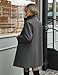 RITOSTA Mantel Damen Wintermantel Lang Winterjacke Klassischem Wintercoat Revers Übergangsjacke Knielang Trenchcoat Elegant Jacke Herbst Winter Outwear mit Knopf(Dunkelgrau,M)