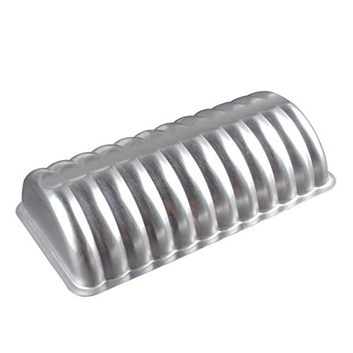 2 Piece/Set Almond Cake Pan Scandinavian Pan, Rehrucken/Almond Cake Loaf Pan Set, Loaf Bread Cake Pan Mould, Anodized Aluminum, Silver, Cake Mold #TOP4