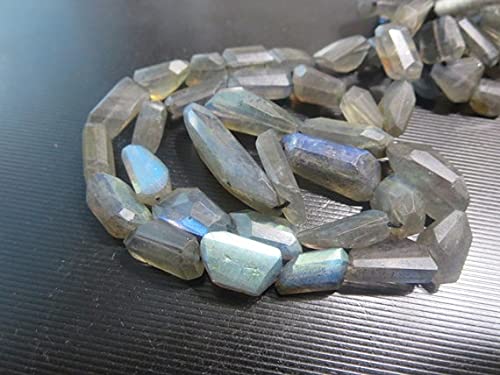 Labradorite naturelle facettée en fil de 40cm pour ateliers de joaillerie bohème