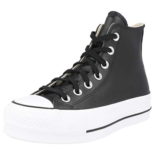 Converse Chuck Taylor All Star Platform Leather High-Top BASKETS À PLATEFORME Femme