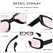 kimorn Rectangle Sunglasses for Women Men Trendy Retro Fashion Sun Glasses 90’s Vintage Square Frame K1200 (Black Frame Pink Lens, 65)