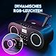 KLIM Boombox B5 Radio mit CD Player + FM Radio, Bluetooth, AUX, USB + NEU + CD Player tragbar mit kabellosem Modus und aufladbaren Akku + CD-Player mit Autosleep, Digital EQ