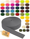 KBBB Gurtband 2m oder 5m lang – 50 Farben Breiten: 10mm 15mm 20mm 25mm 30mm 40mm 50mm Polypropylen