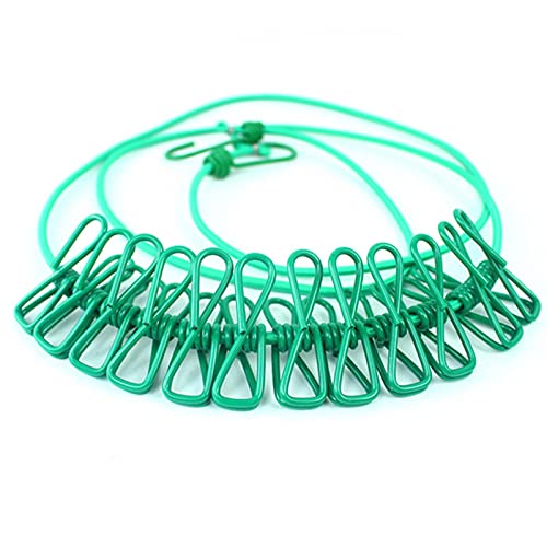 MENGDIYAQIAN Portable Clothesline Windproof Clothes Rope Drying Rack Cloth Hanging Line Outdoor Camping Traveling Indoor Multifunction Tools Cover